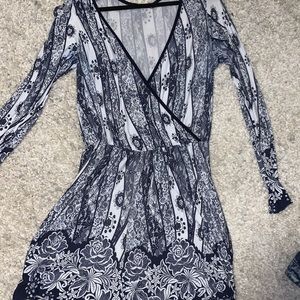 Navy blue crossed romper